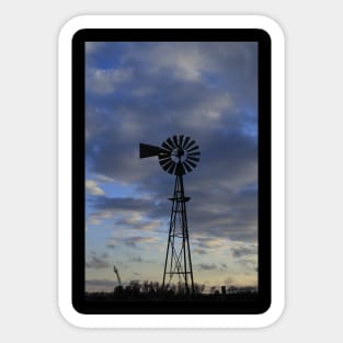 Windmill on the Kansas Prairie Sticker